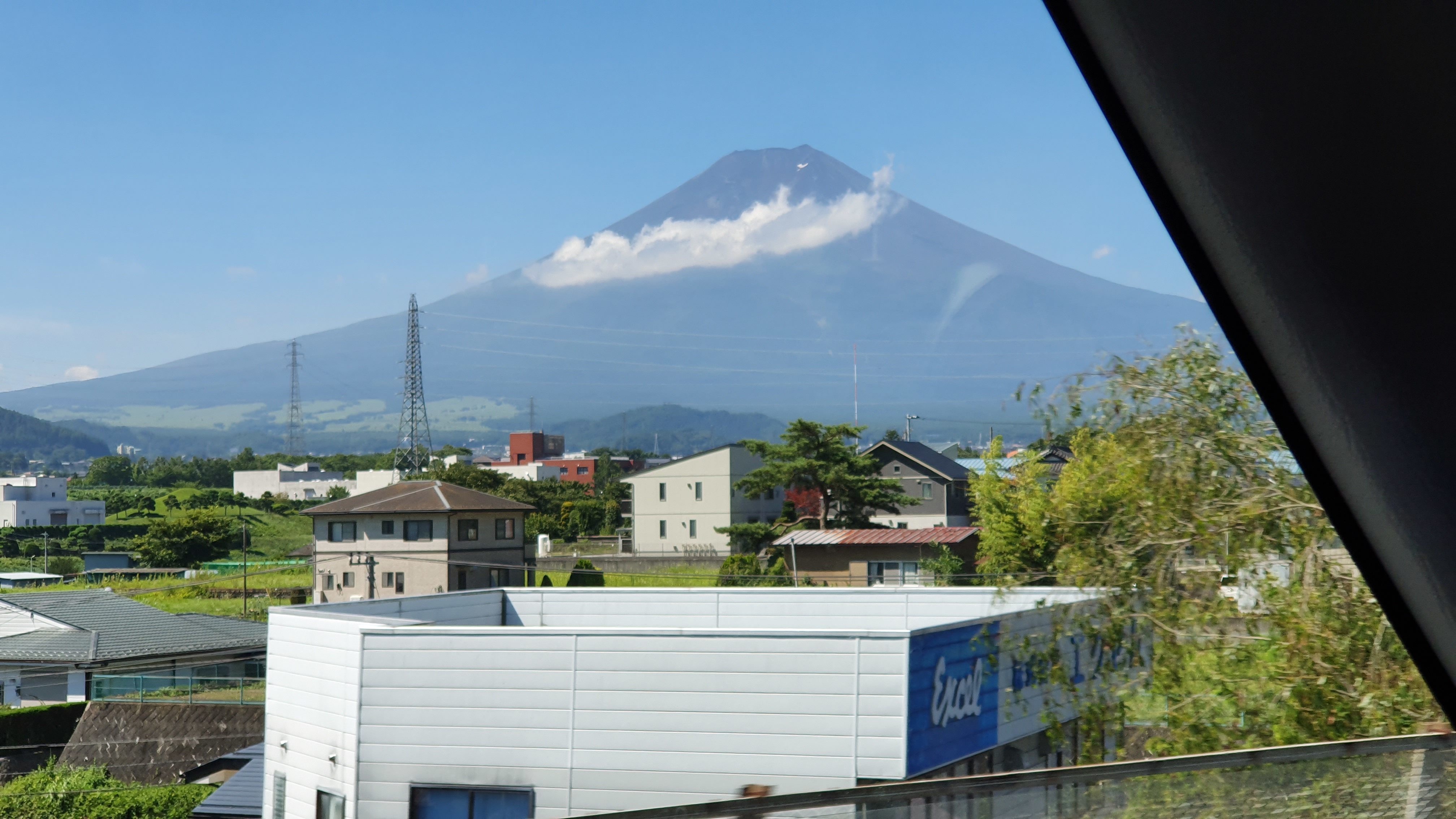 Mt Fuji in summer from a distance