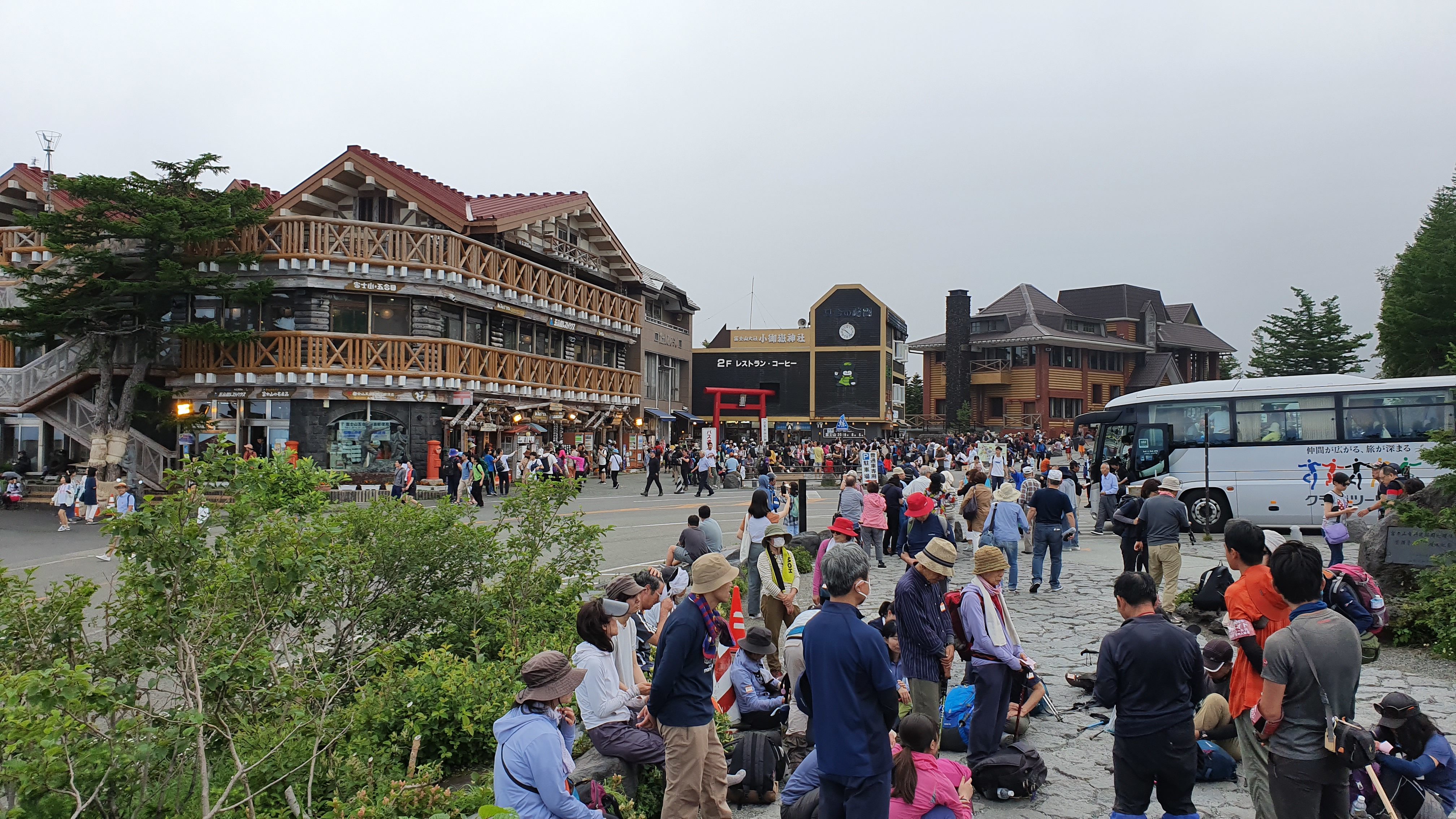 Crowd of people at Fuji 5th Station