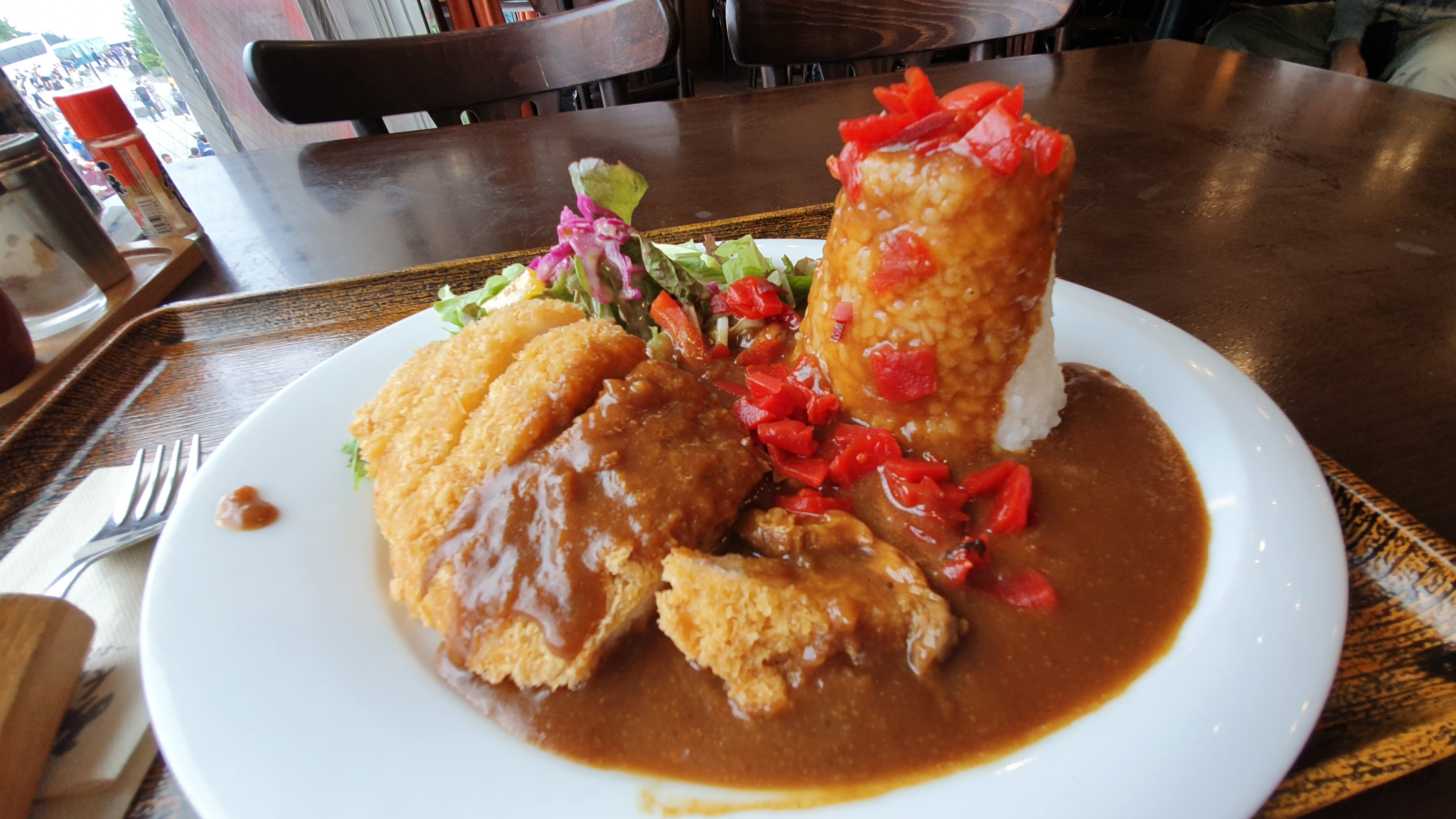 Mt Fuji shaped tonkatsu curry rice