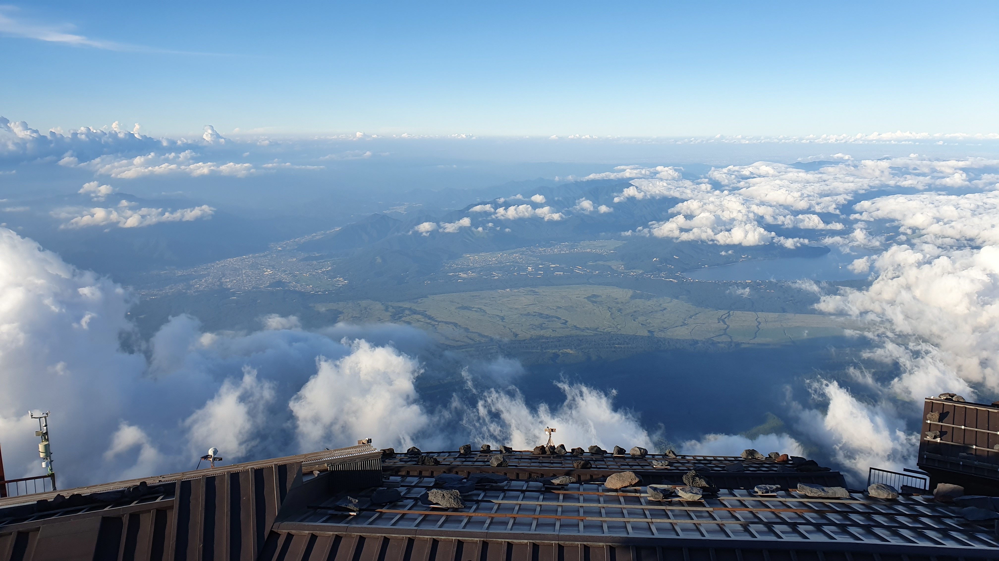 View of clouds from Mt Fuji