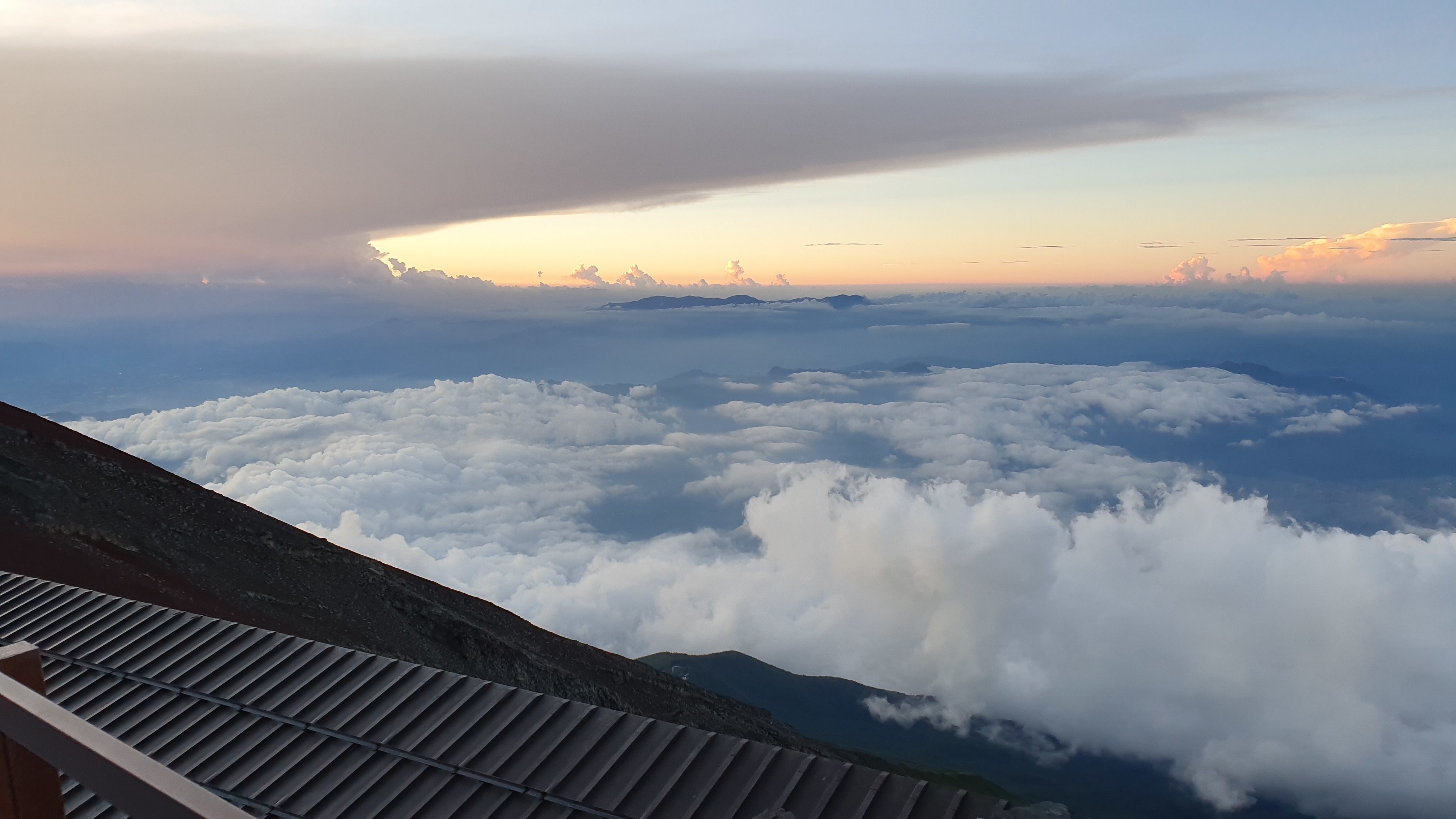 View of sunset from Mt Fuji