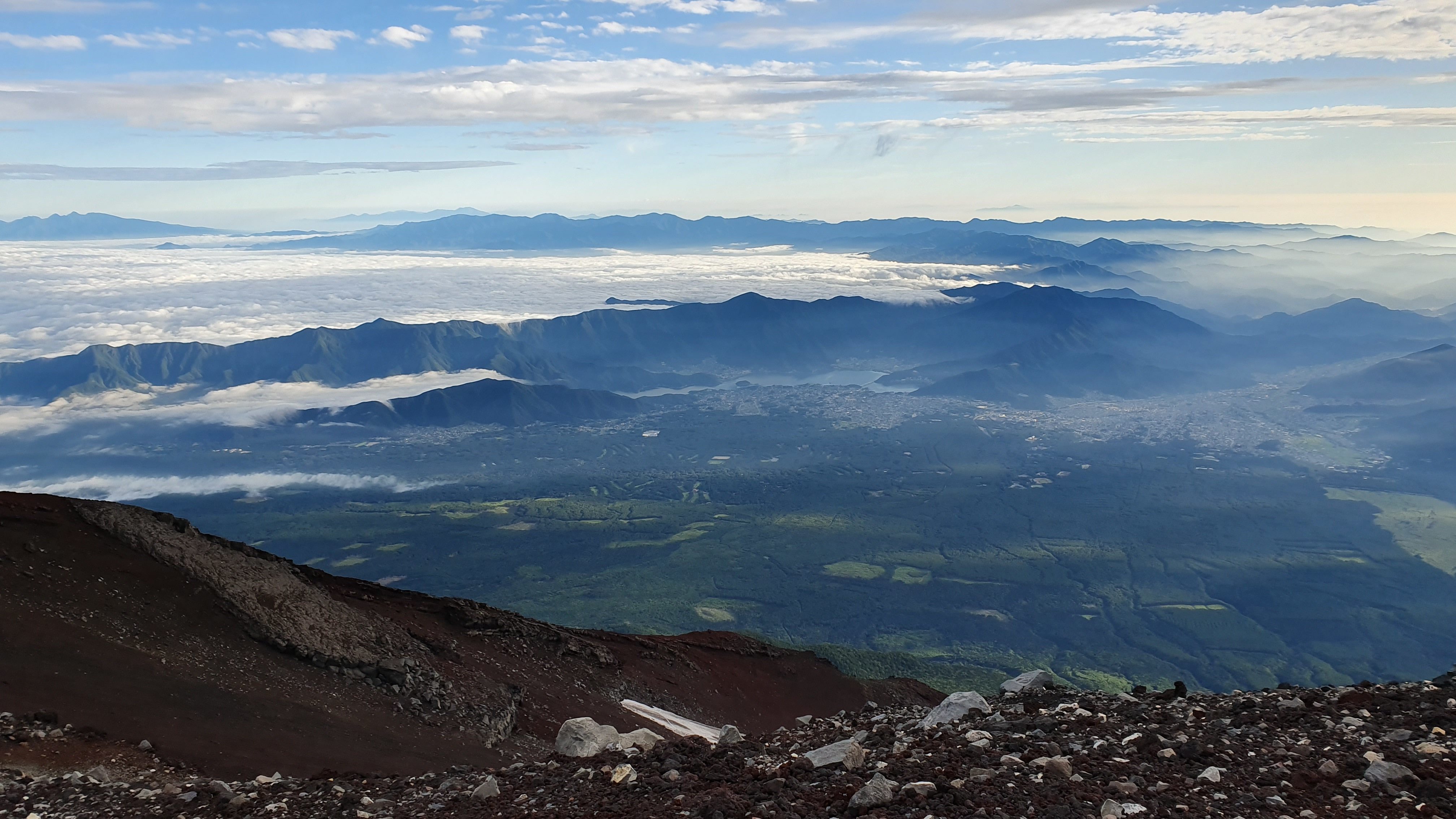 Fuji Kawaguchiko from the summit of Mt Fuji