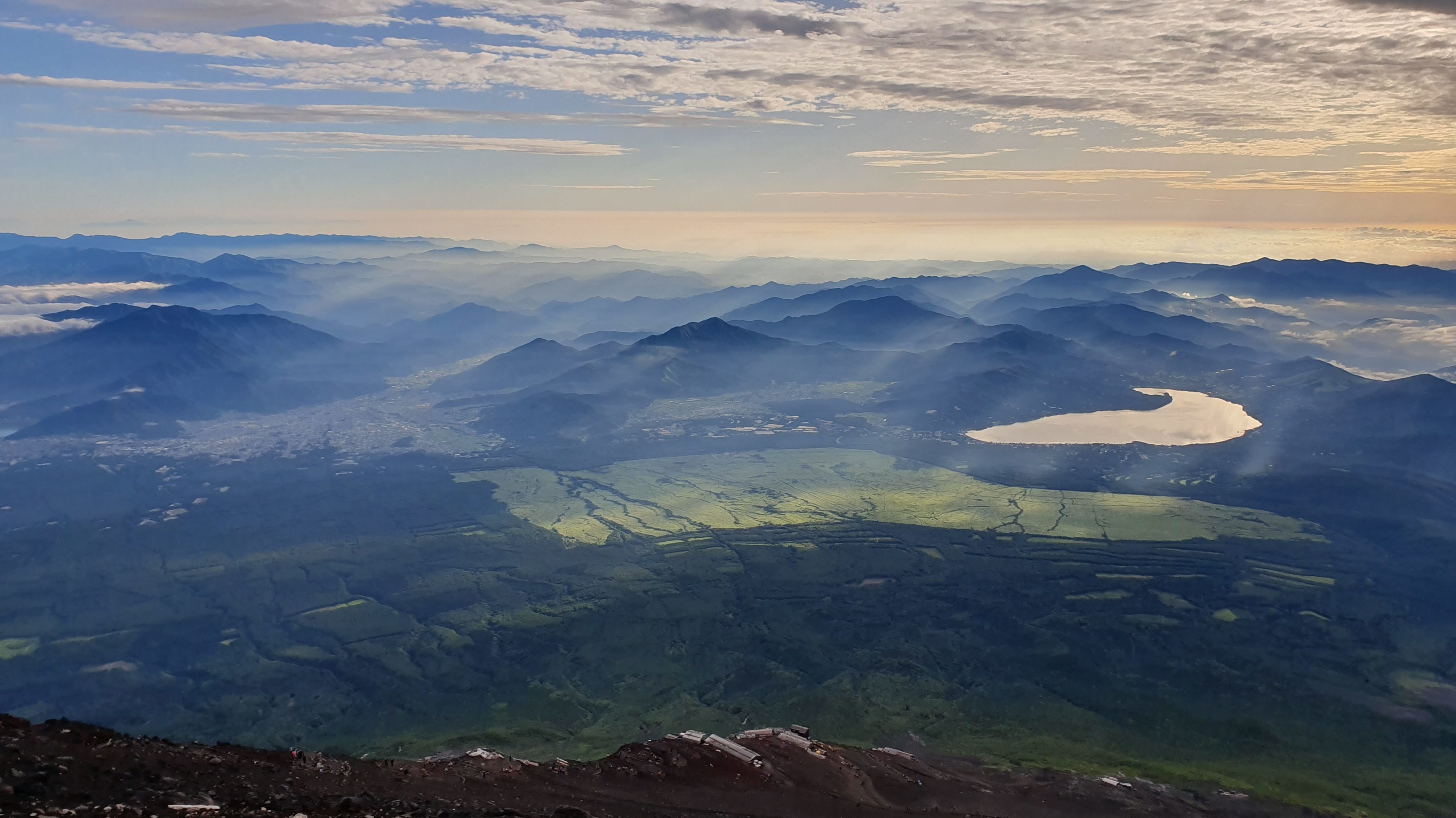 Mountains in morning fog