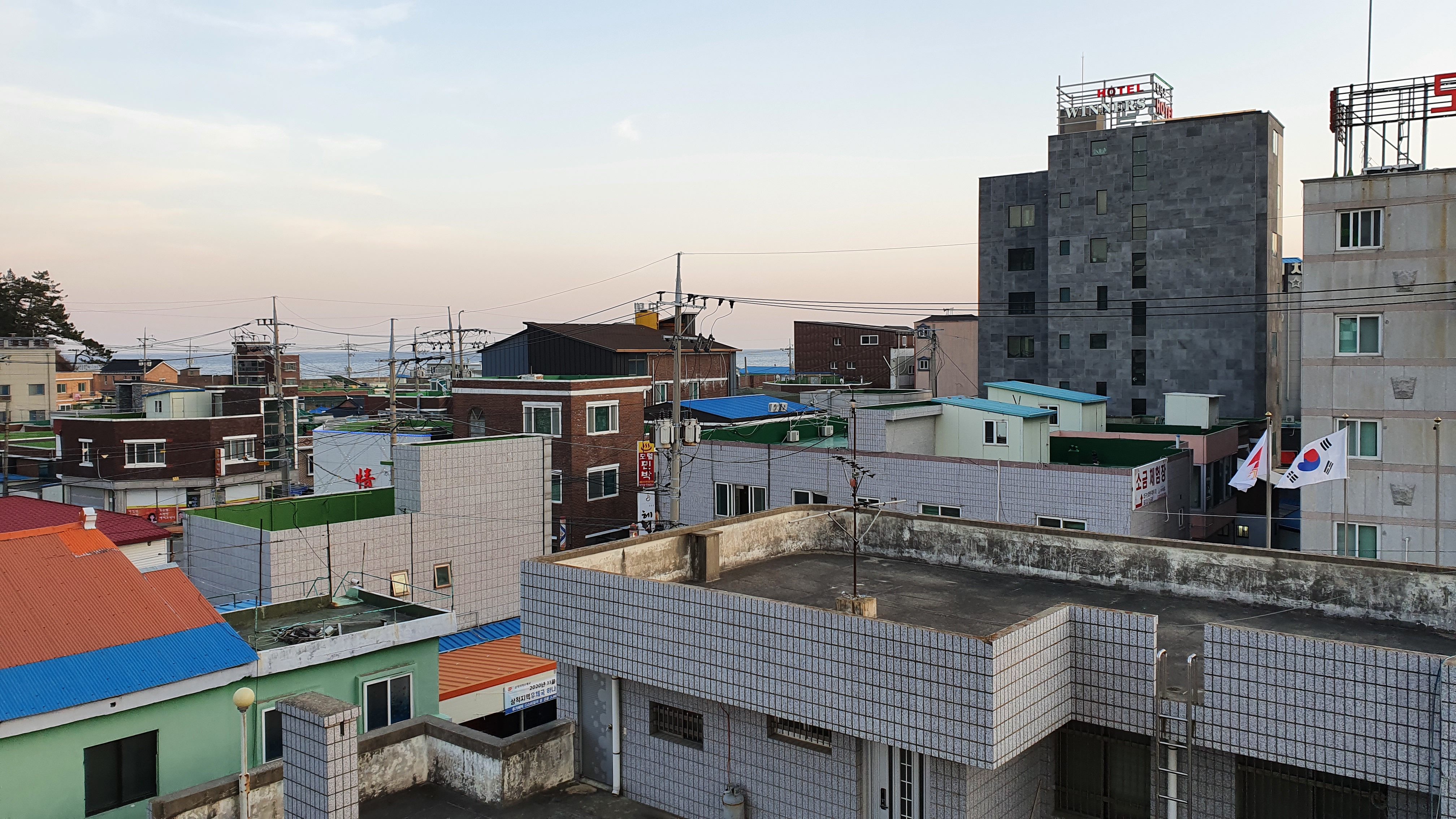 Korea city roof view